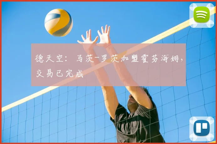 德天空:马茨-罗茨加盟霍芬海姆,交易已完成